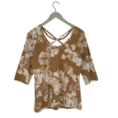 Kaiko cross shirt, marble meadow | woman M