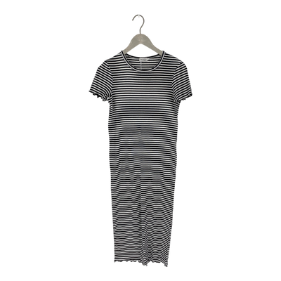 Marimekko rib tricot stripe dress, black / white | woman M
