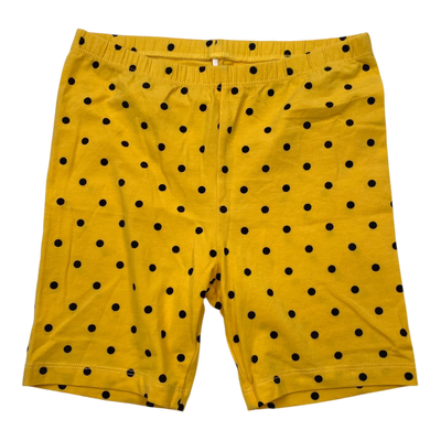 Mini rodini biker shorts, yellow dots | 128/134cm