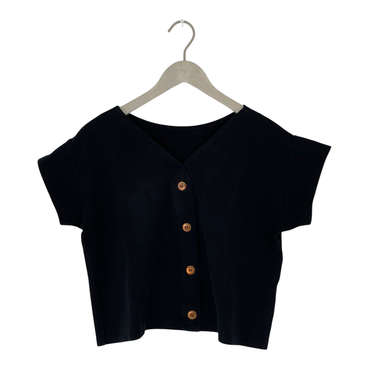 Aarre celene button top, black | woman M