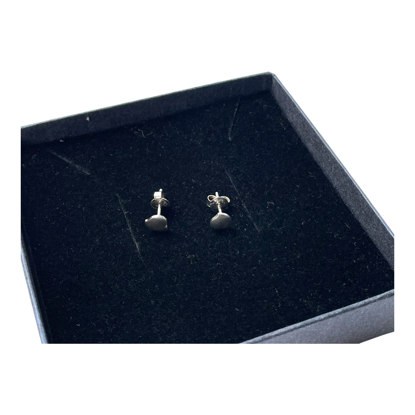 Lumoava hali stud earrings, silver