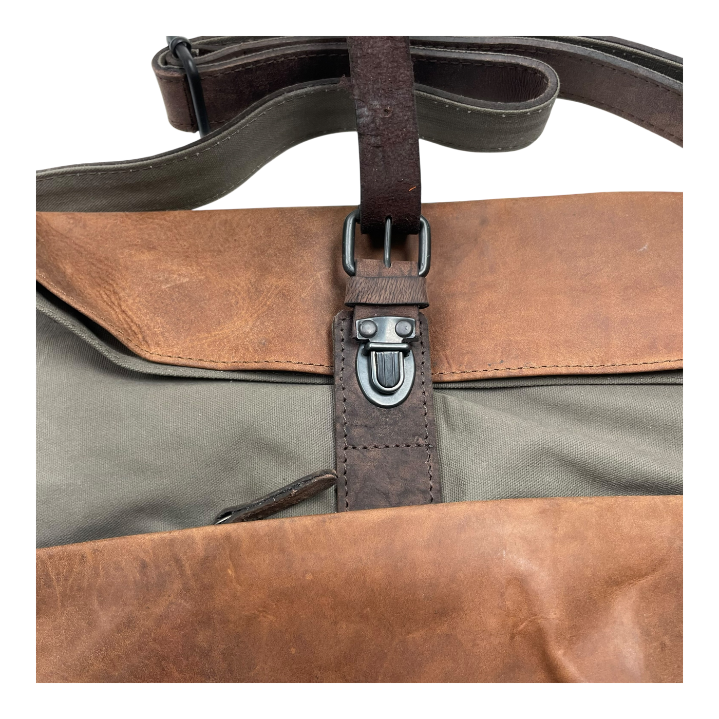 Harold's Bags leather messenger bag M, nature