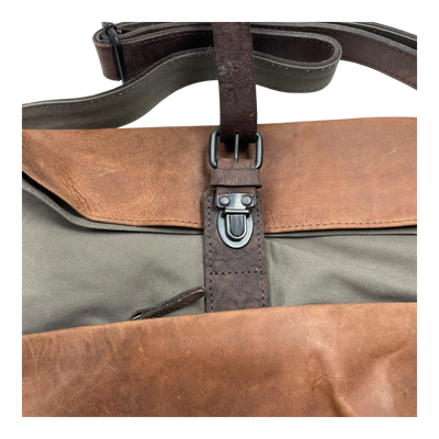 Harold's Bags leather messenger bag M, nature