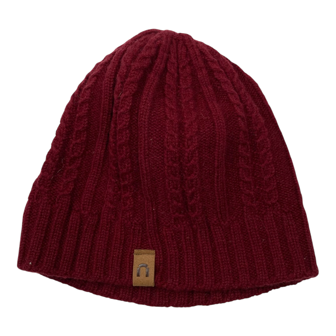 North Outdoor wool beanie, wine | adult onesize