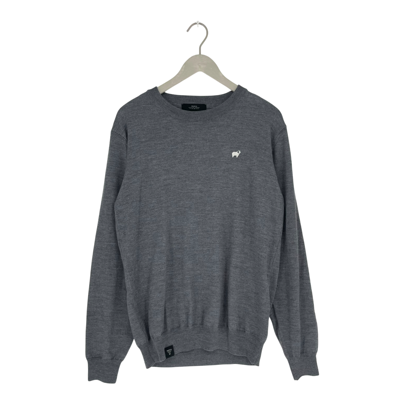 Makia merino knit sweater, grey | man L