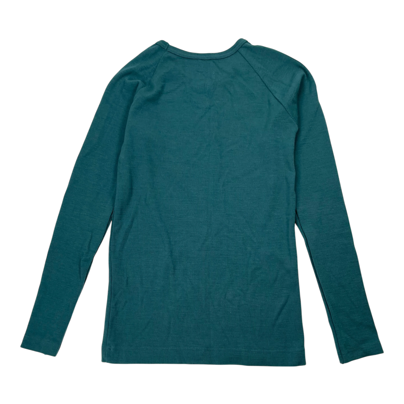 Metsola rib merino shirt, green | 146cm