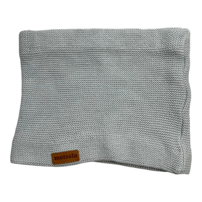 Metsola knit cotton tube scarf, light blue | onesize