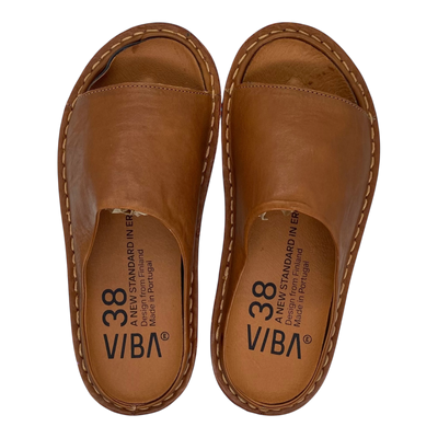 VIBAe Saint Tropez leather sandals, cognac brown | 38