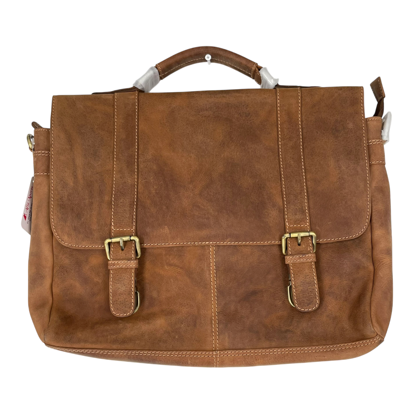 Holzrichter leather briefcase, brown