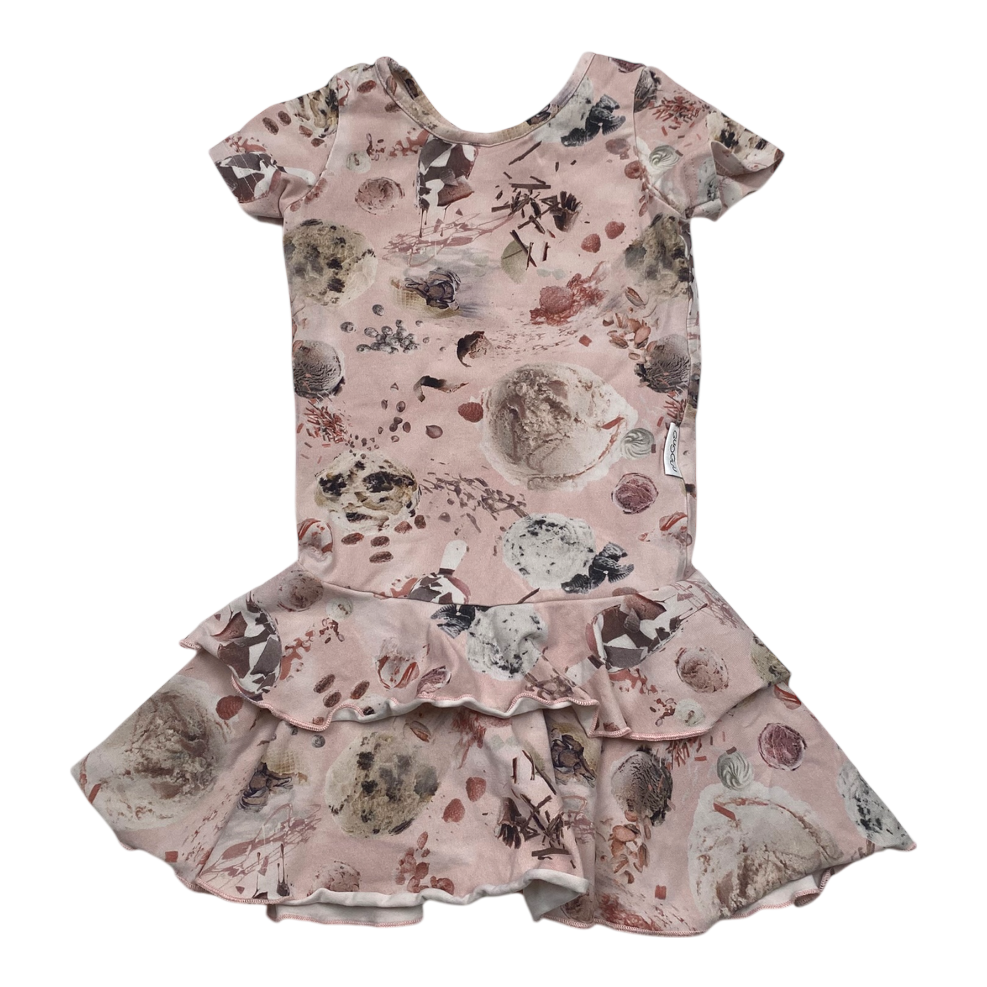 Gugguu t-shirt frilla dress, flower | 98cm