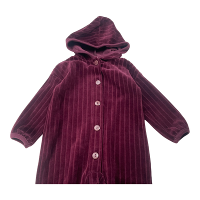 Mainio velour jumpsuit, wine | 74/80cm