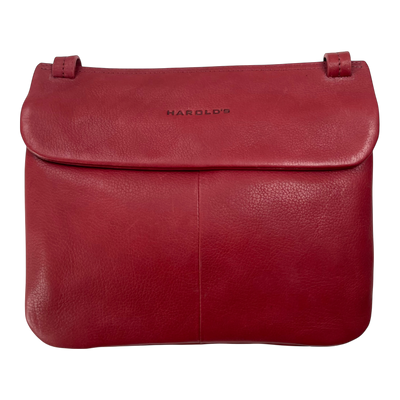 Harold's Bags leather chacoral smooth shoulder bag triple, wine