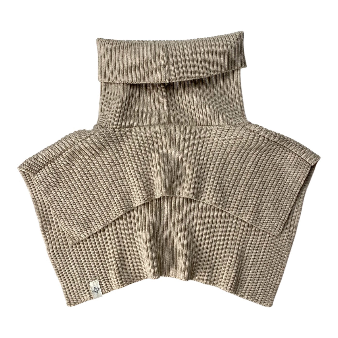 Kaiko merino rib neck warmer, wheat