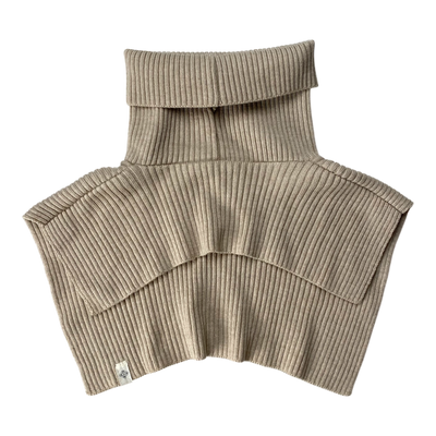 Kaiko merino rib neck warmer, wheat