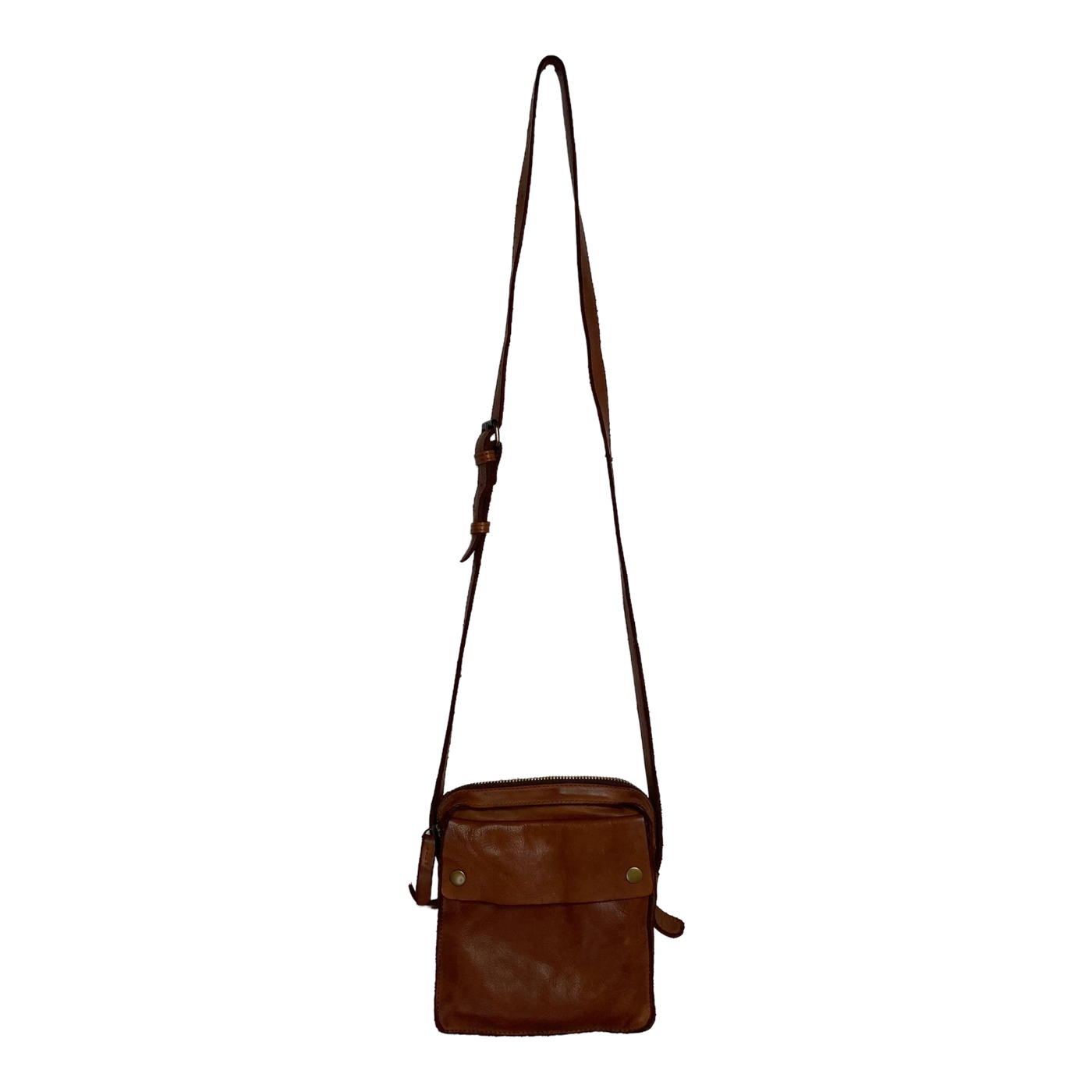 Harold's Bags leather submarine crossbag mini, cognac