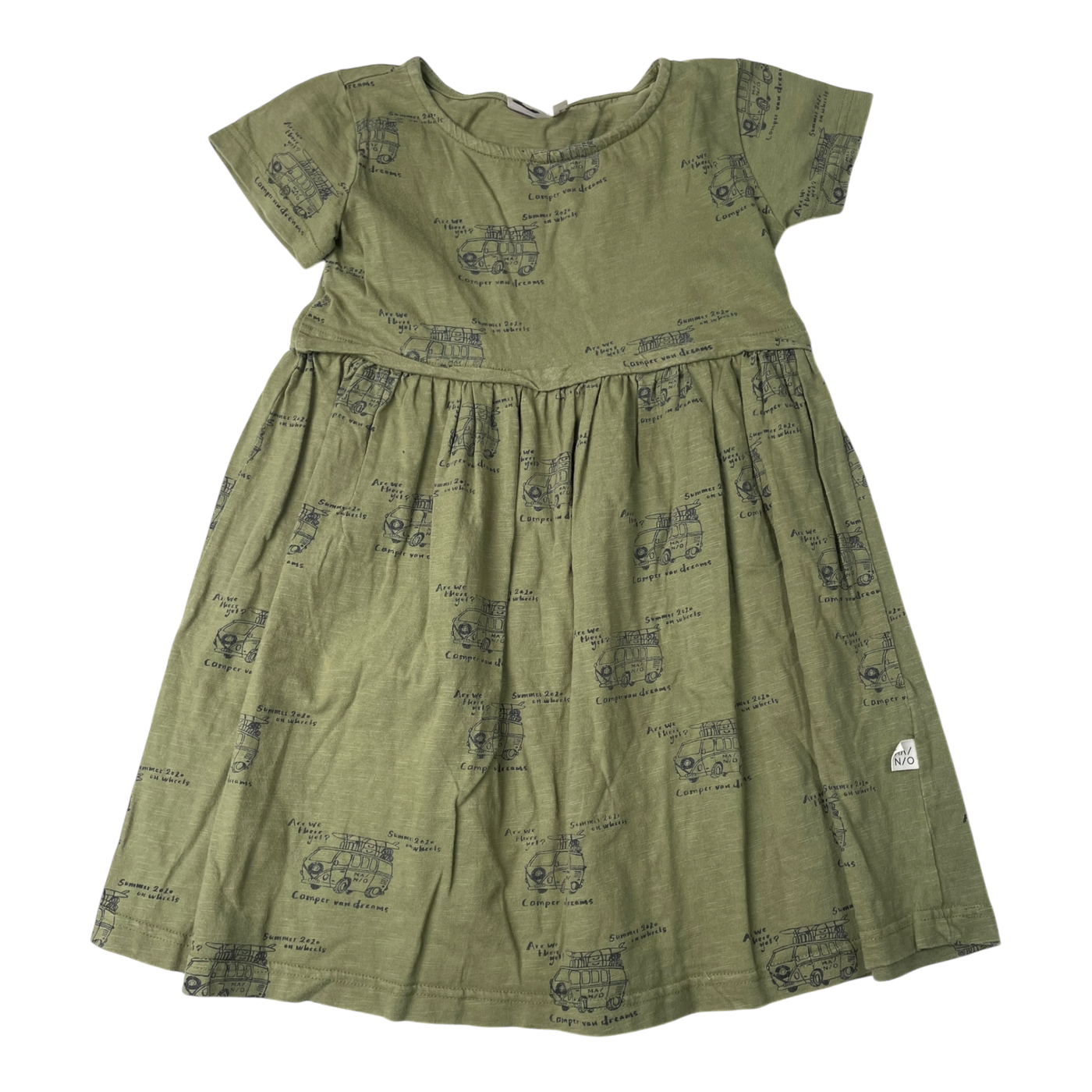 Mainio dress, moss green | 110/116cm