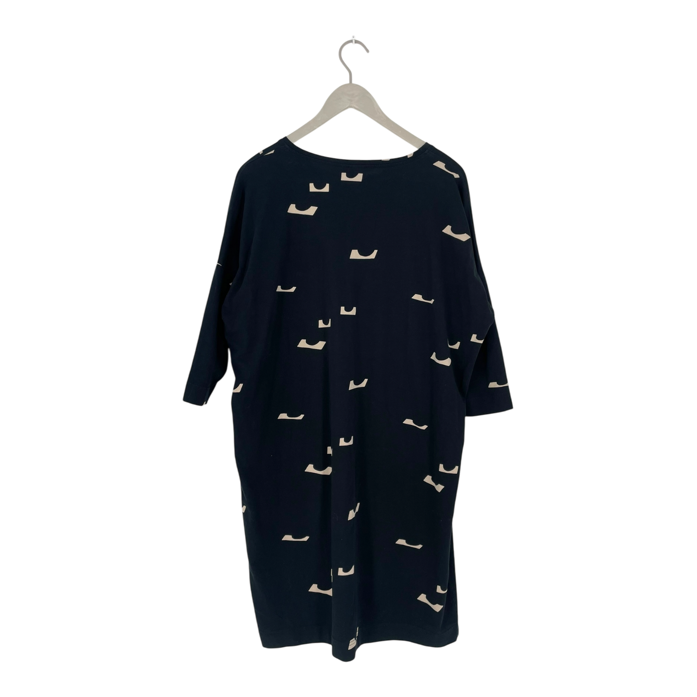Papu tricot dress, black abstract | woman L