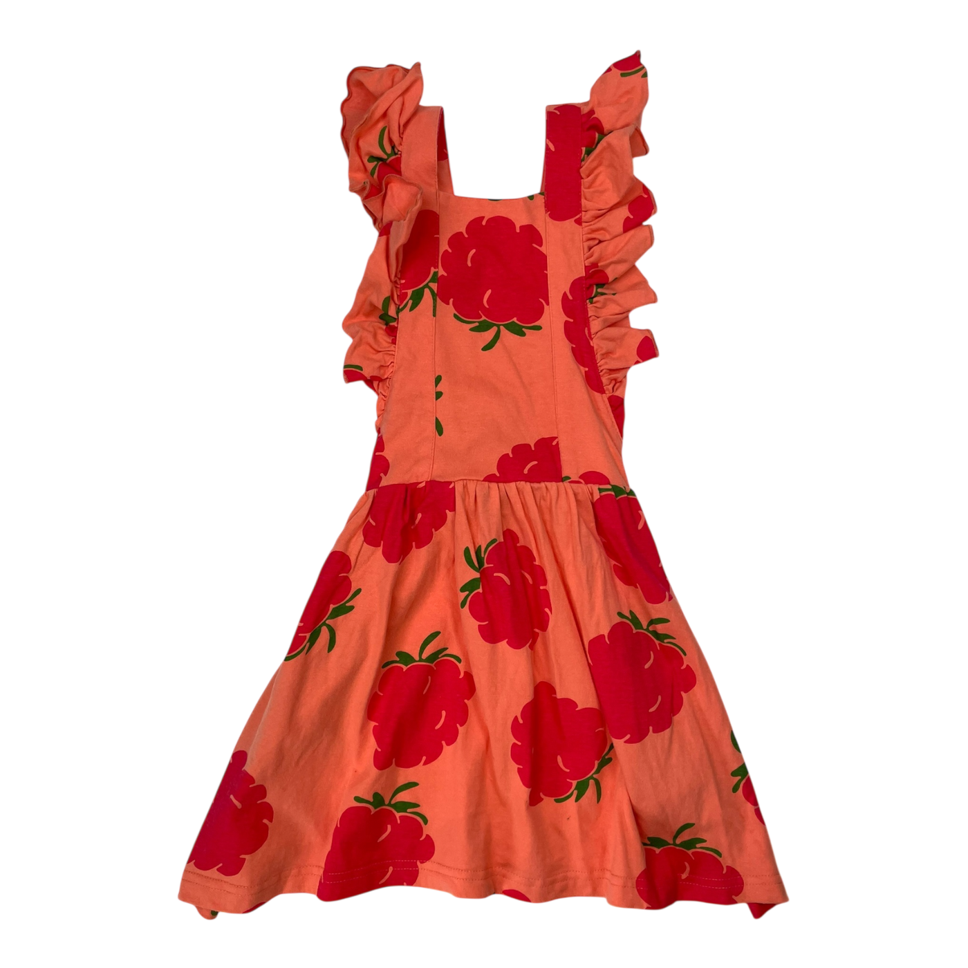 Mainio sleeveless frill dress, flower | 98/104cm