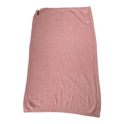 Metsola knitted baby blanket, hot pink | baby size