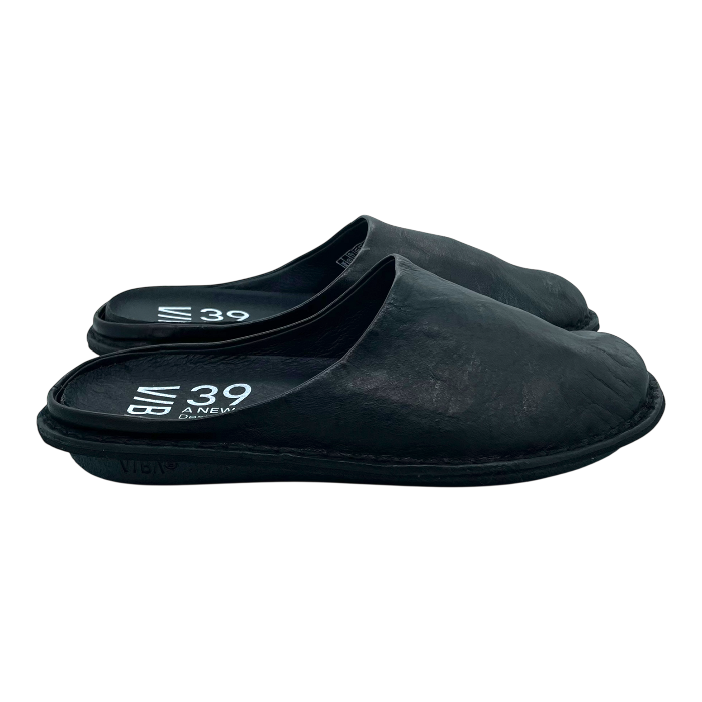 VIBAe Roma leather slippers, preto black | 39