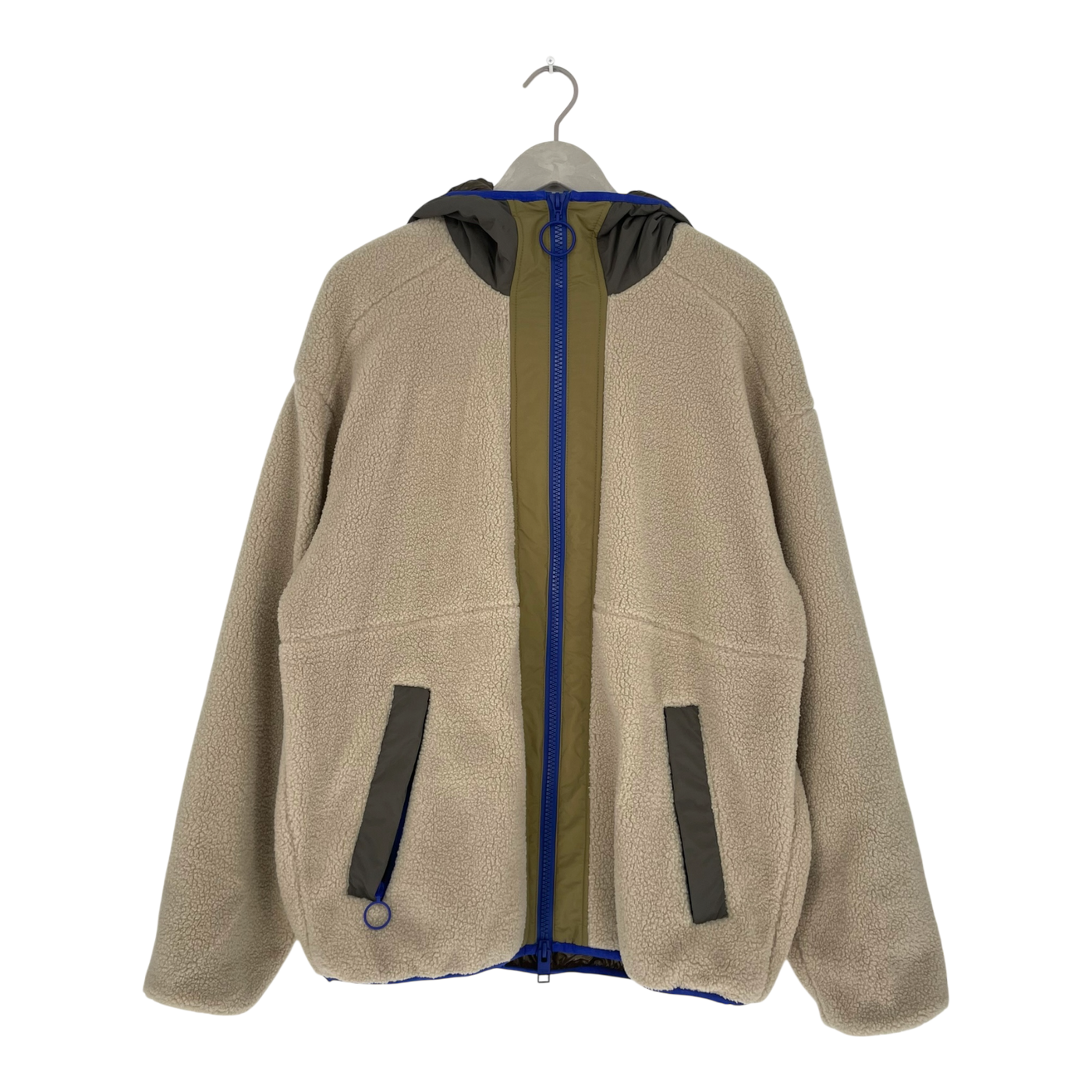 Embassy of Bricks and Logs mosino sherpa jacket, beige/olive | unisex L