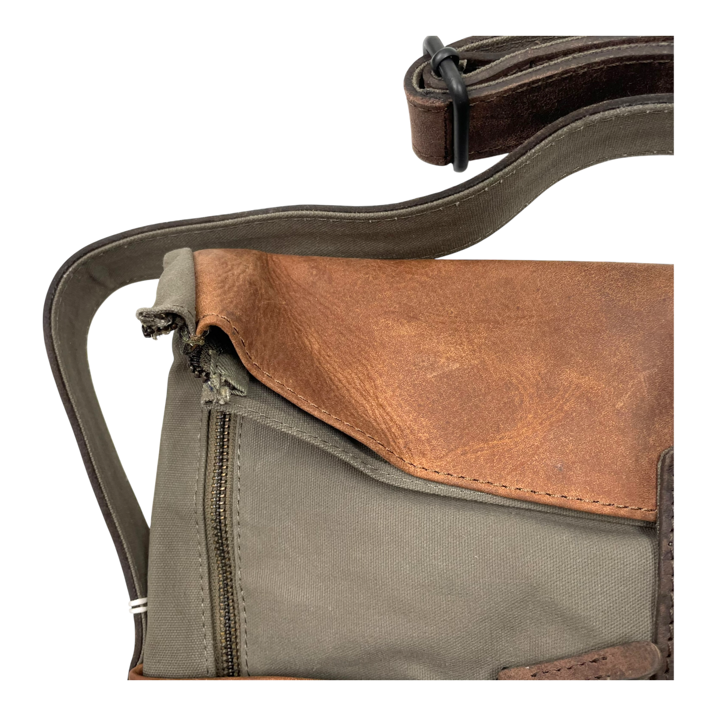 Harold's Bags leather messenger bag M, nature
