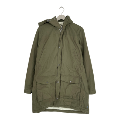 Fjällräven greenland winter parka, olive green | woman M