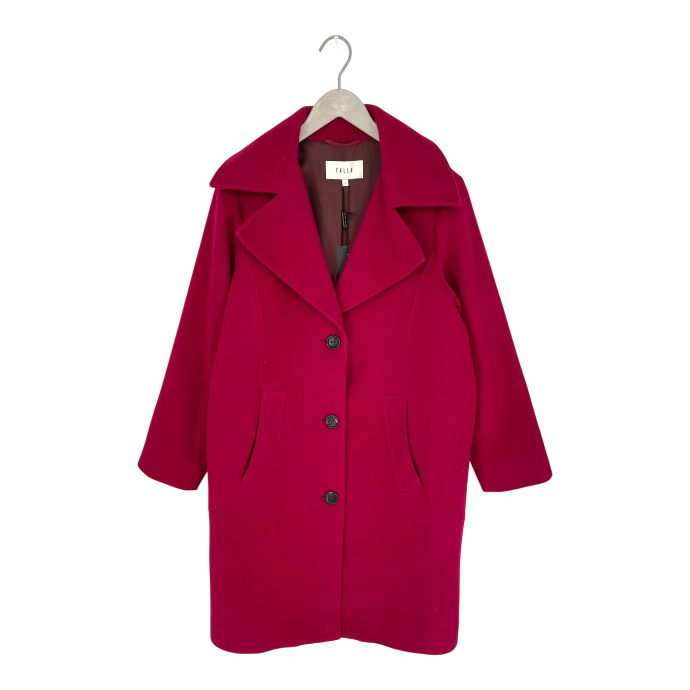Falla valkama wool coat, dark fuchsia | woman S