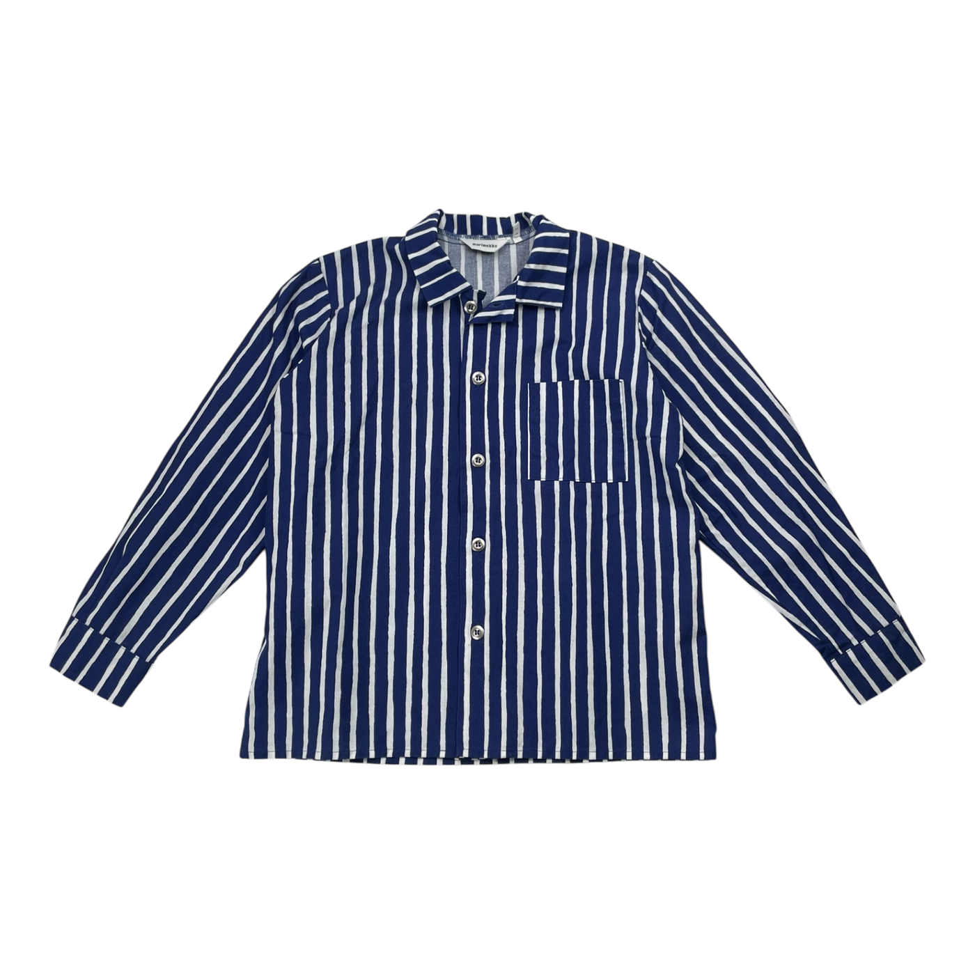 Marimekko jokapoika shirt, blue and white | 116/122cm