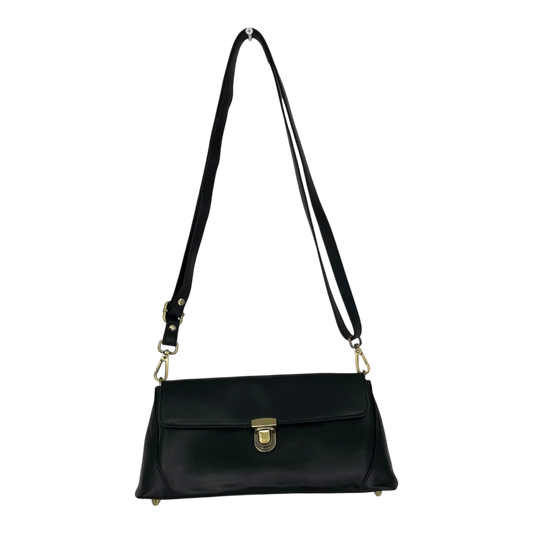 Holzrichter leather shoulder bag, black