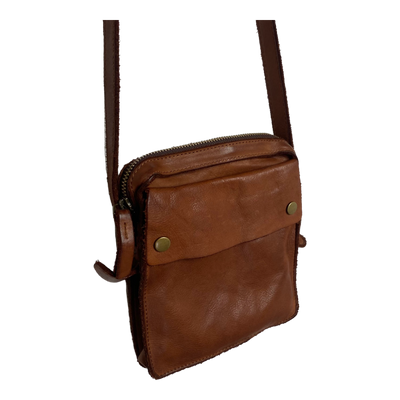 Harold's Bags leather submarine crossbag mini, cognac