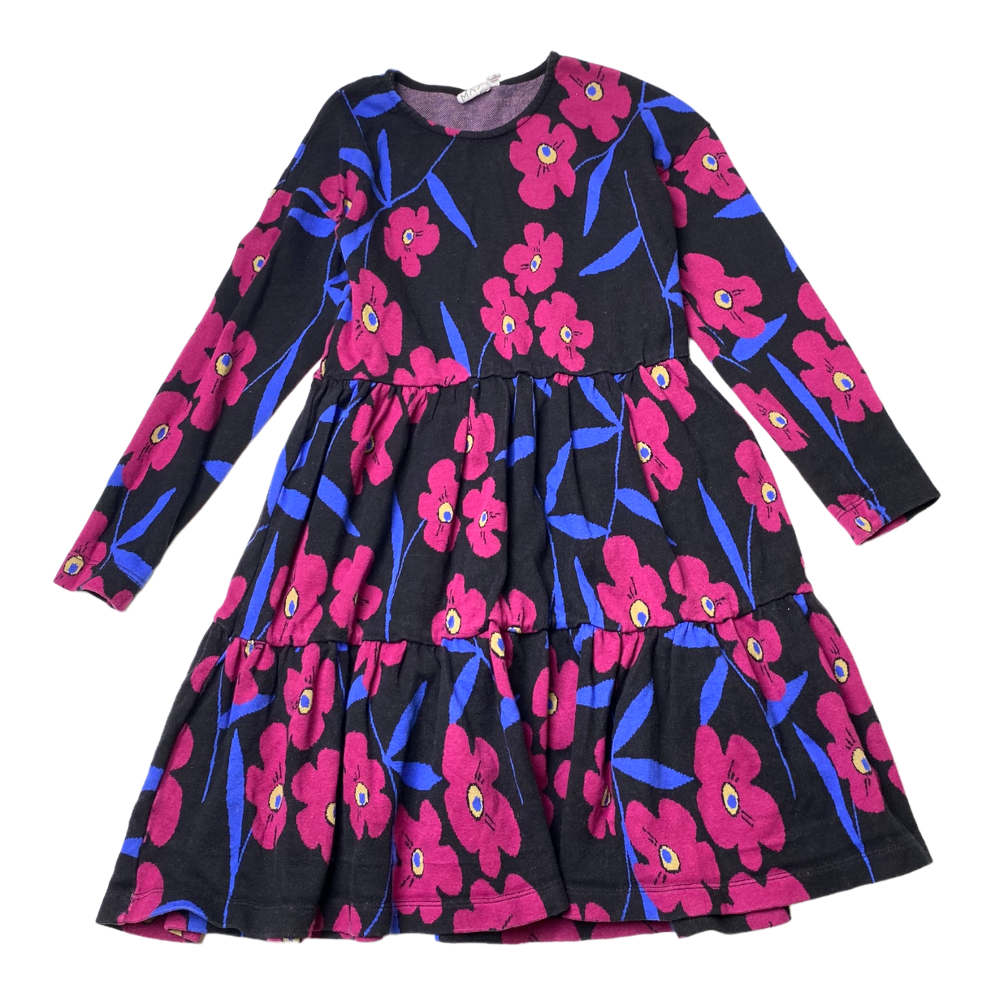 Mainio jacquard dress, flower | 146/152cm