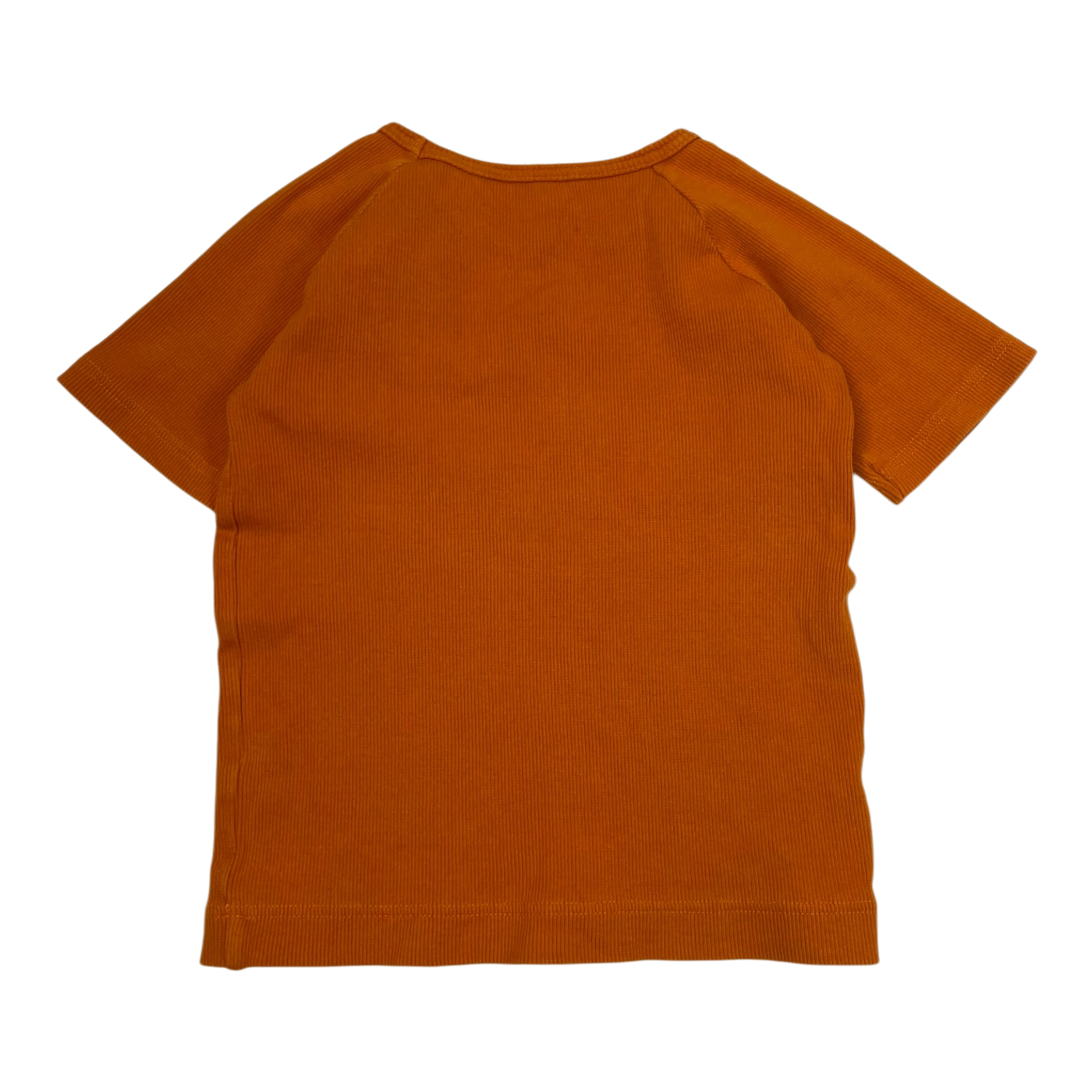 Metsola rib t-shirt, orange | 110cm