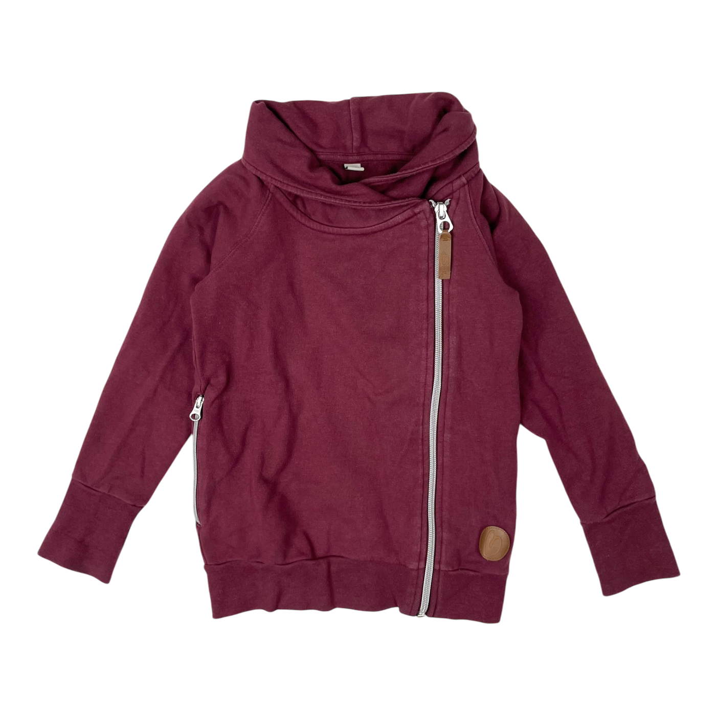 Blaa sweat jacket, burgundy | 98/104cm