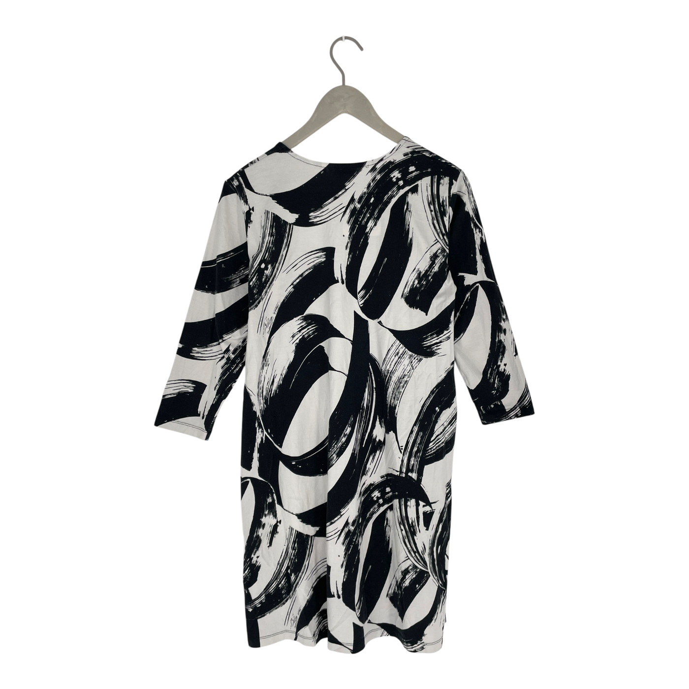 Marimekko aretta tricot dress, black & white | woman M