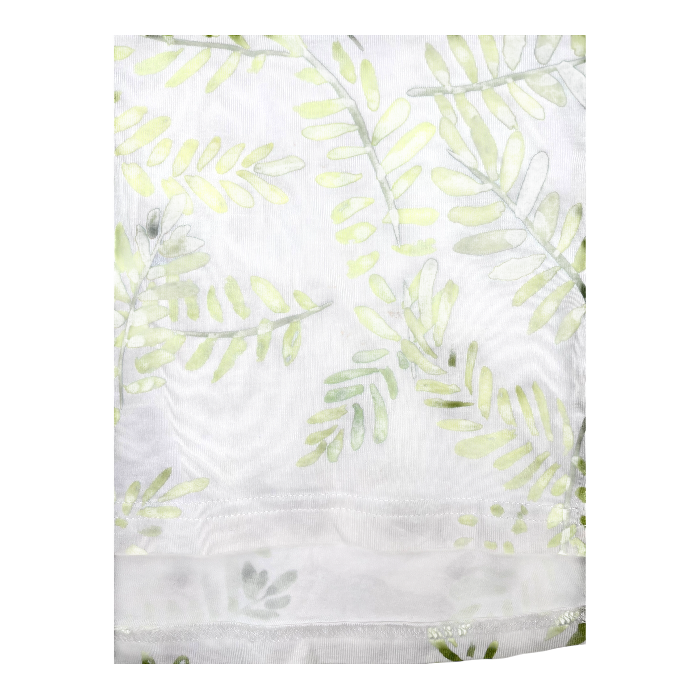 Kaiko hooded t-shirt, green leaves | 122/128cm