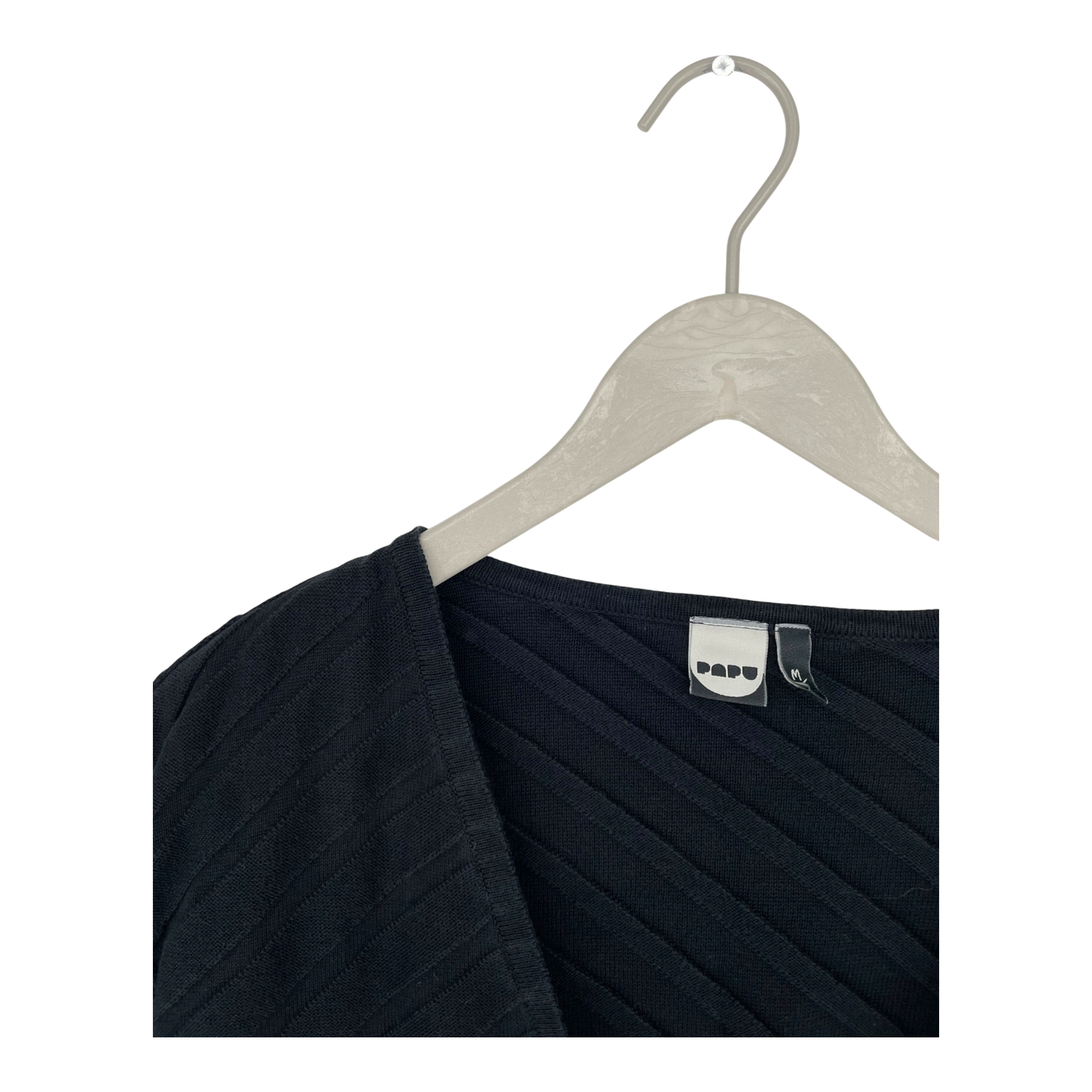 Papu cropped petit cotton cardigan, black | woman M/L