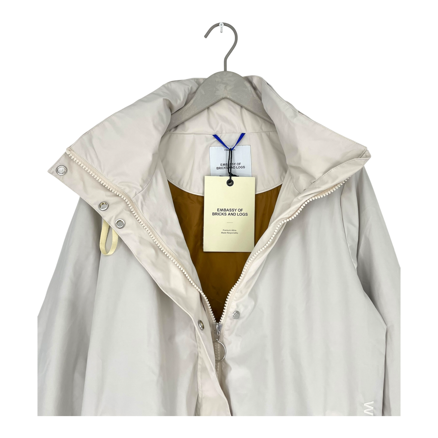 Embassy of Bricks and Logs oudega rain jacket, pale sand | unisex S