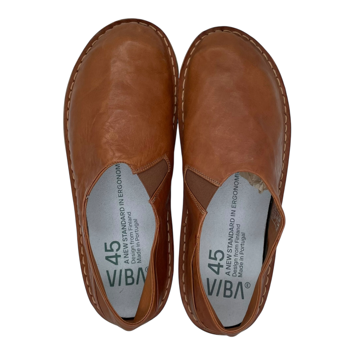 VIBAe Zuma leather shoes, cognac brown | 45