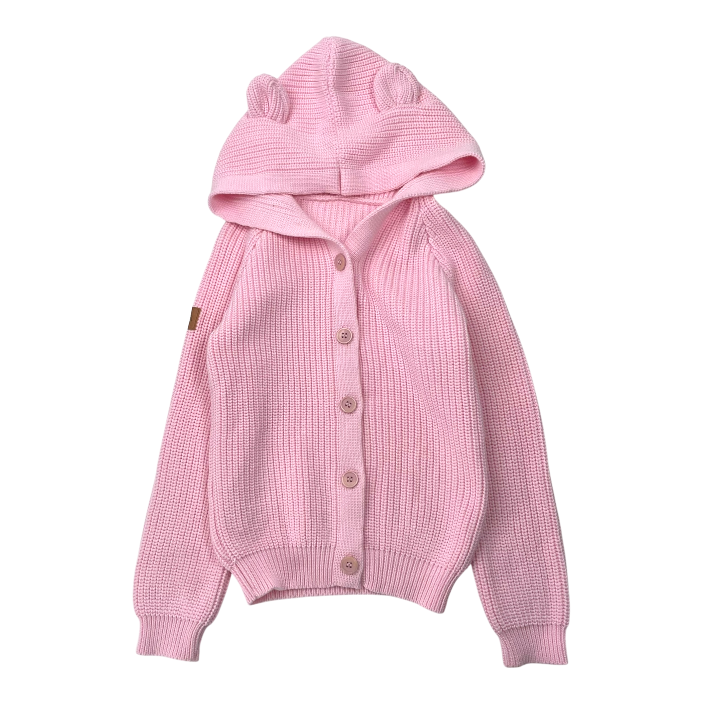 Metsola knitted cardigan, pink | 110/116cm
