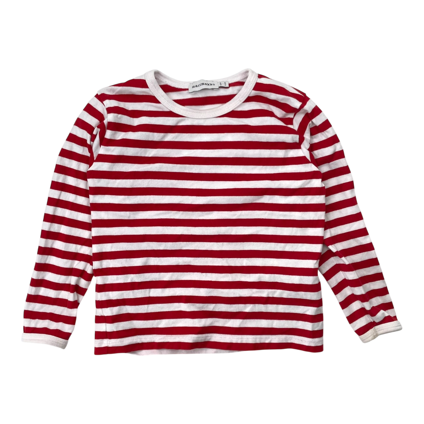 Marimekko stripe shirt, red/white | 104/110cm