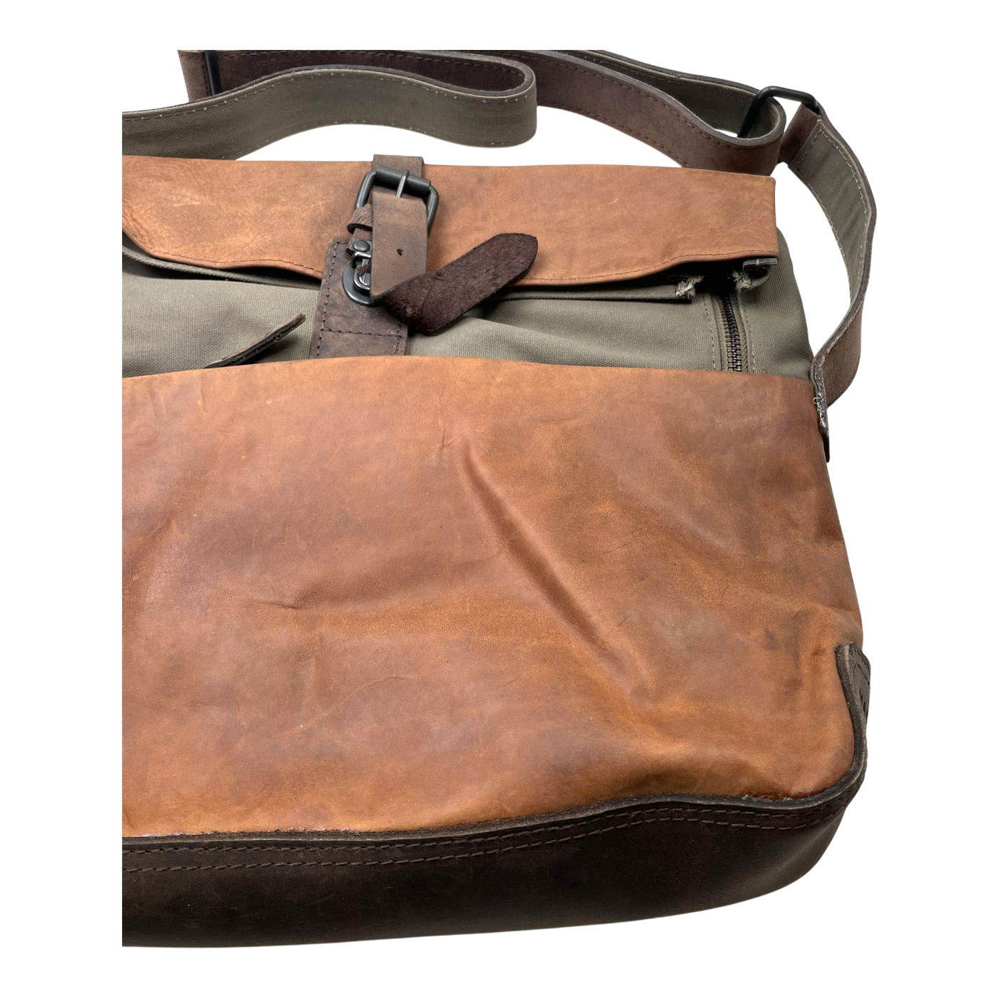 Harold's Bags leather messenger bag M, nature