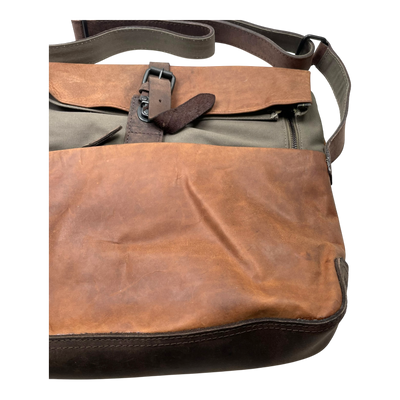 Harold's Bags leather messenger bag M, nature