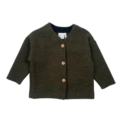 Mainio boiled wool jacket, hunter green | 86/92cm