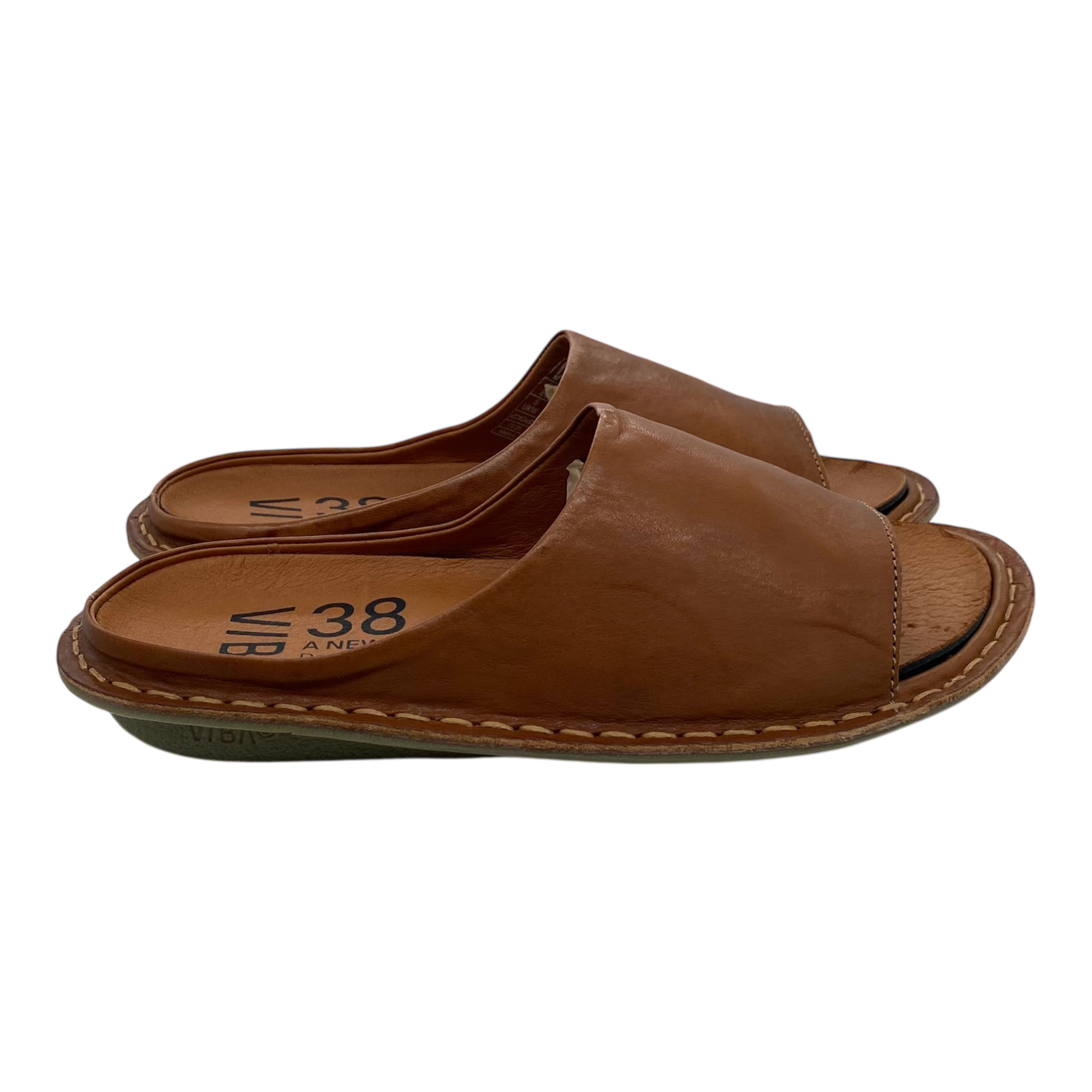VIBAe Saint Tropez leather sandals, cognac brown | 38