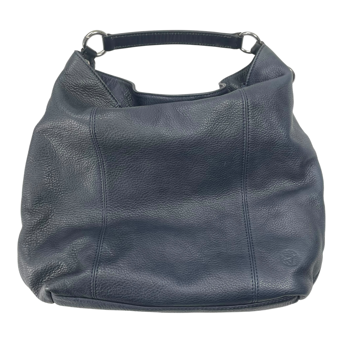 Harold's Bags leather chaza pouch, blue/black