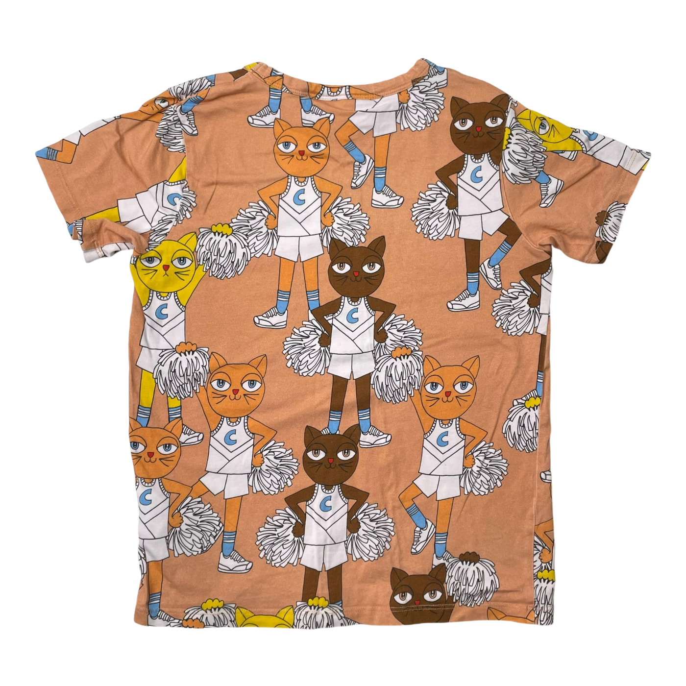 Mini Rodini t-shirt, cat cheerleader | 128/134cm