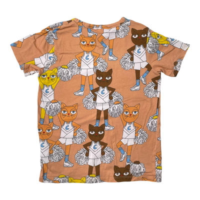 Mini Rodini t-shirt, cat cheerleader | 128/134cm