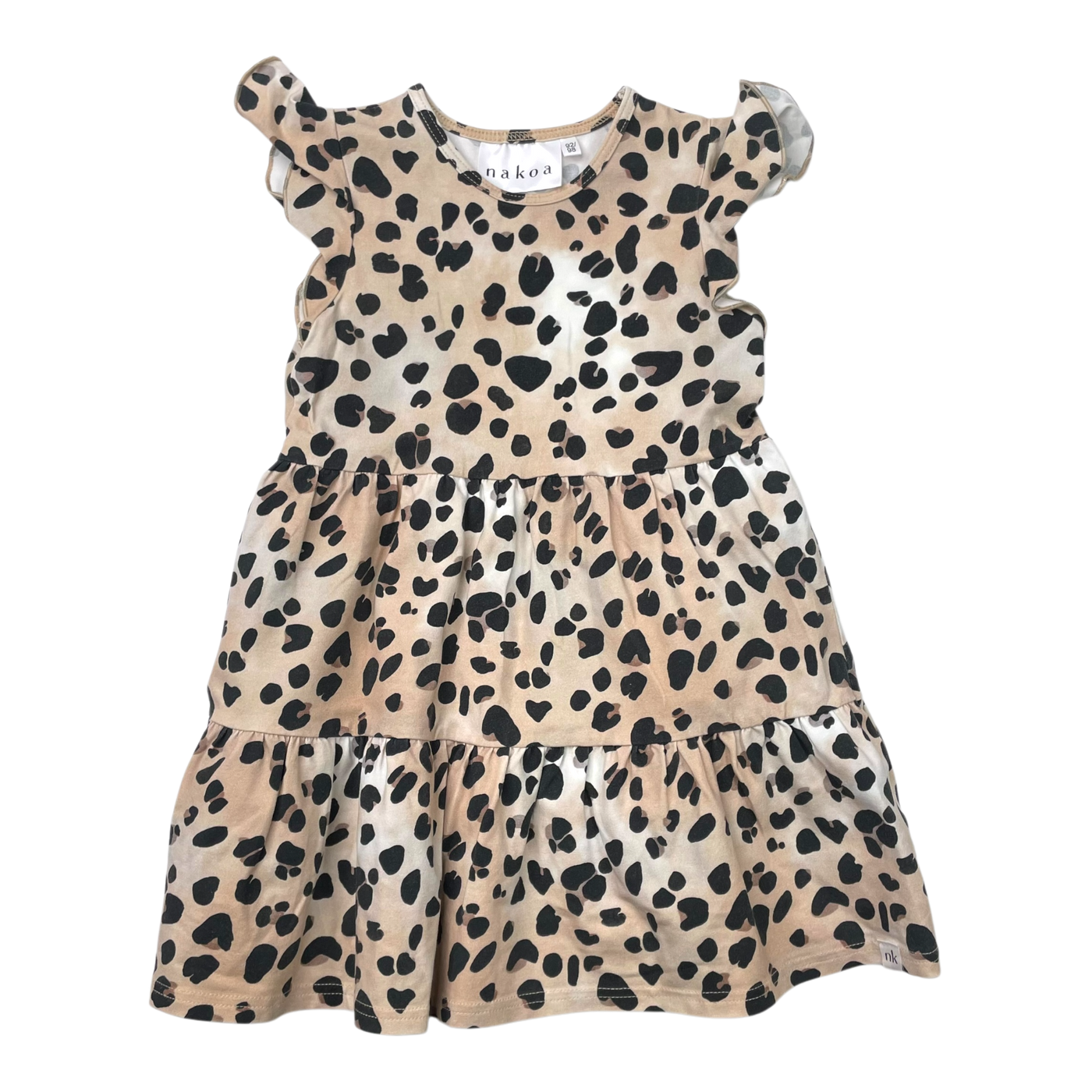 Nakoa frill dress, leopard | 92/98cm