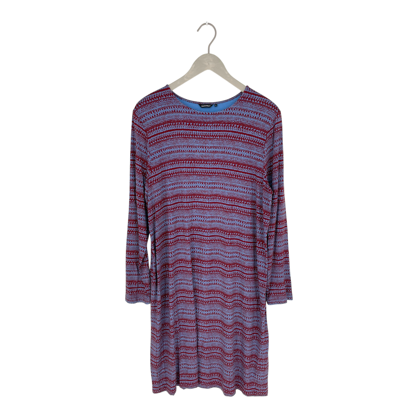 Marimekko huuhkatti tattari dress, blue/brown | woman XXL